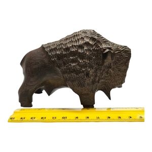 Ironwood Hand Carved Bison figurine